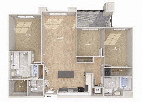 C1 Floor Plan at Gravity, California