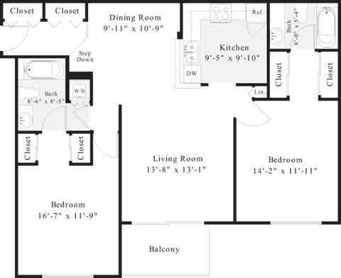 a floor plan of a home with a living room and a dining room