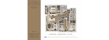 3 bedroom floor plan the estate residences 670 sq ft