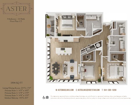 3 bedroom floor plan the estate residences 670 sq ft