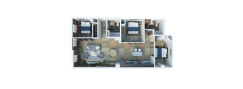 C2 Floor Plan 1 bedroom apartment at South Park Lofts, California, 90017