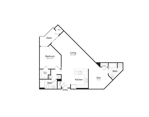 bedroom floor plan | luxury apartments in towson md | the mille brookhaven apartment