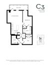 C3 one bedroom, den, two bathroom