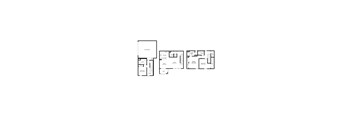A floor plan of a house with a garage and a separate guest house.