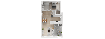 One bedroom one bathroom A  at Sorano Apartments, Moreno Valley, California