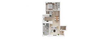 One bedroom one bathroom at Sorano Apartments, Moreno Valley, CA, 92557