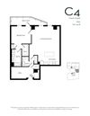 C4 one bedroom, den, one and a half bathroom