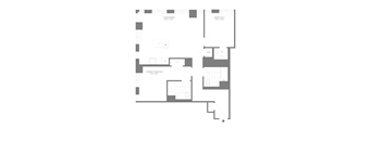 A floor plan of a building with rooms labeled.