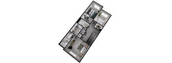 a 3d drawing of a floor plan of a house