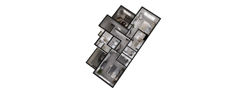 3d floor plan of a residential unit