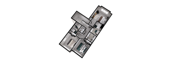3d floor plan of a house with different floors