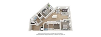 a 1 bedroom floorplan is shown in this illustration