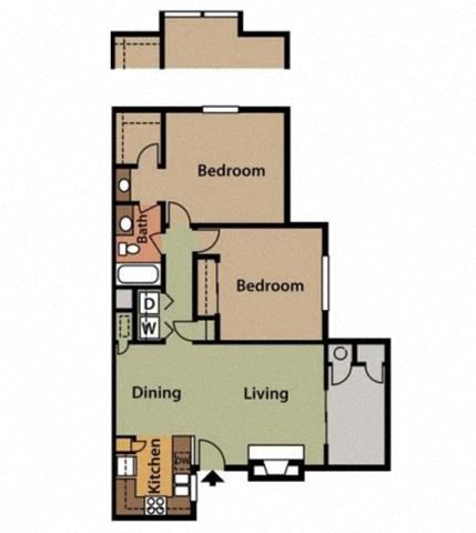2 Bedroom | 1 Bathroom