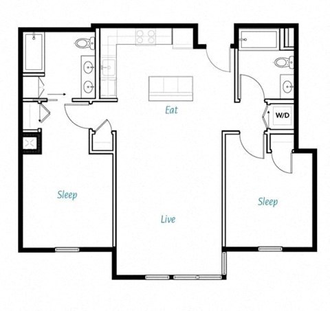 Two bedroom Two bathroom