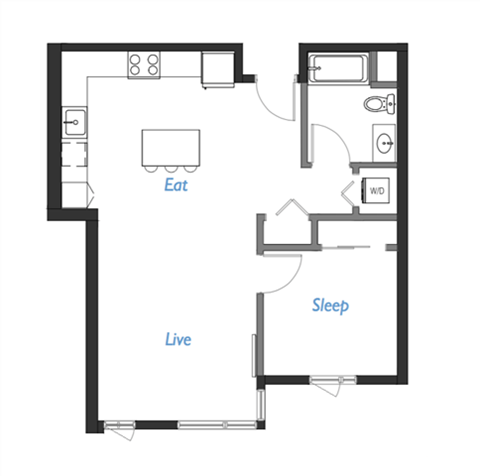 One bedroom one bathroom