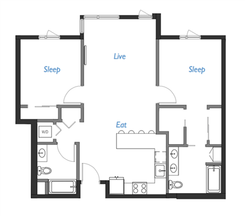 Two bedroom Two bathroom