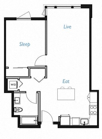 One bedroom one bathroom