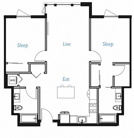 Two bedroom Two bathroom