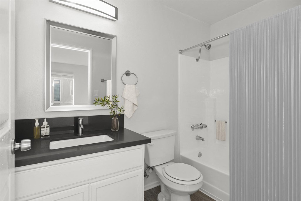 Bathroom at NoVa Townhomes, Canoga Park