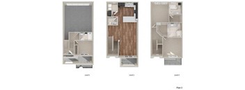 3d floorplan  at Salerno, Chula Vista, 91913