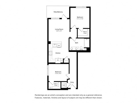 a floor plan of a residence with an open floor plan