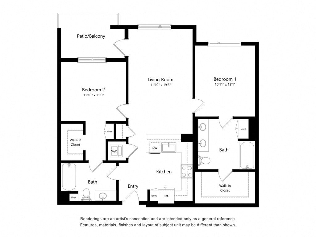 a floor plan of a home with an open floor plan