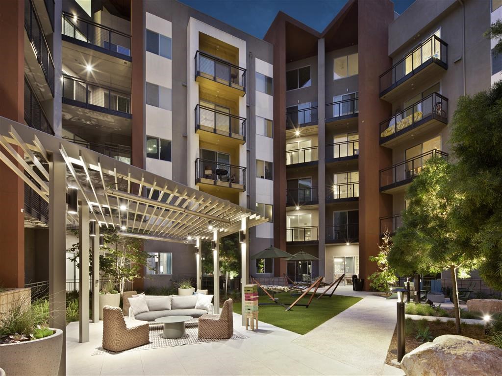 courtyard with seating