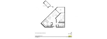 A12 1x1 Loft floor plan