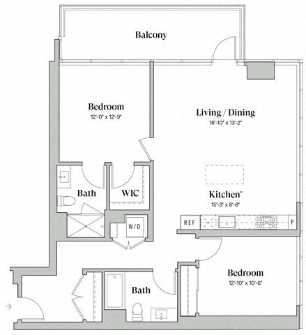 Two Bedroom Two Bathroom