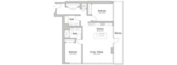 Two Bedroom Two Bathroom