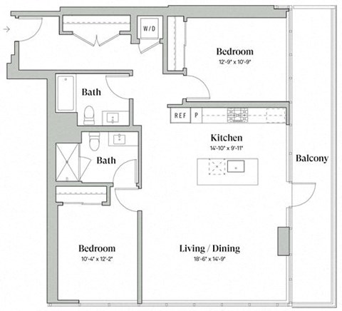 Two Bedroom Two Bathroom