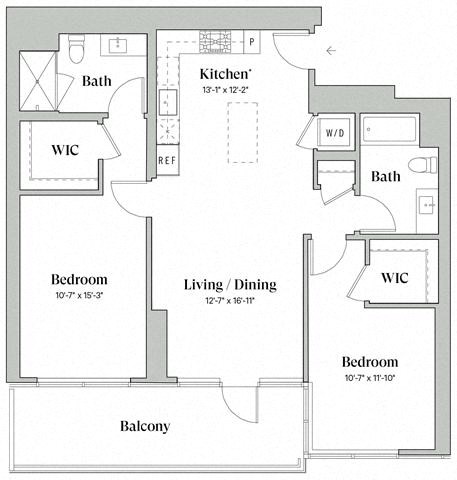 Two Bedroom Two Bathroom