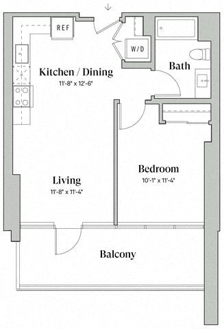 One bedroom one bathroom