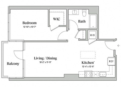 One bedroom one bathroom