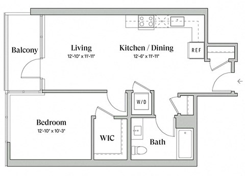 One bedroom one bathroom