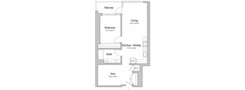 one bedroom/den one bathroom