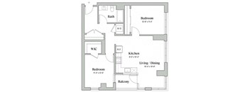 Two bedroom one bathroom