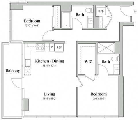 Two Bedroom Two Bathroom