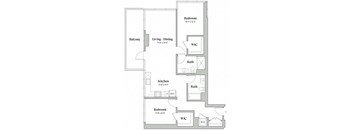 Two Bedroom Two Bathroom