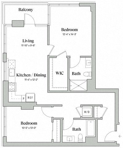 Two Bedroom Two Bathroom