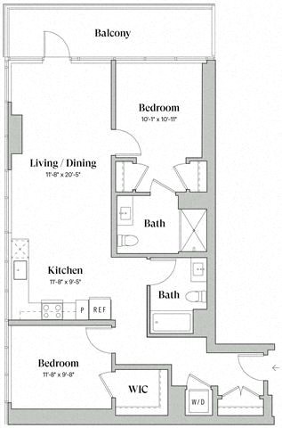 Two Bedroom Two Bathroom