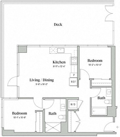 Two Bedroom Two Bathroom