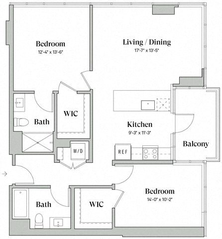 Two Bedroom Two Bathroom