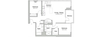 Two Bedroom Two Bathroom