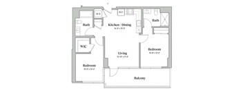 Two Bedroom Two Bathroom