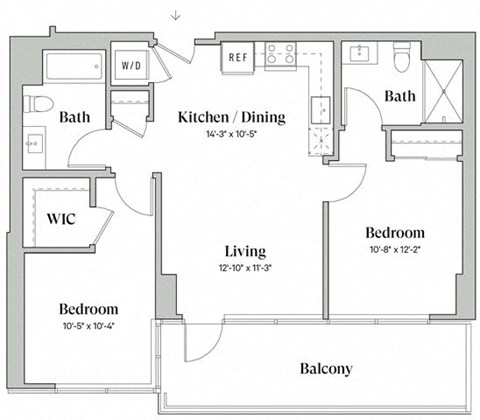 Two Bedroom Two Bathroom