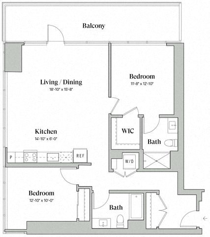 Two bedroom Two bathroom