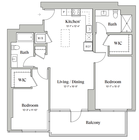 Two Bedroom Two Bathroom