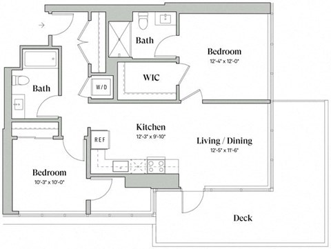 Two Bedroom Two Bathroom