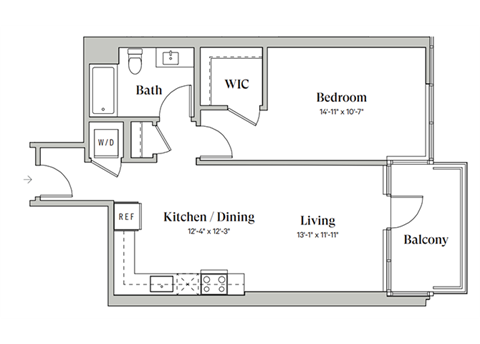 One Bedroom One Bathroom